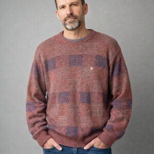 Pierre Cardin size M Men's Multicolor long sleeve cozy fall Sweater